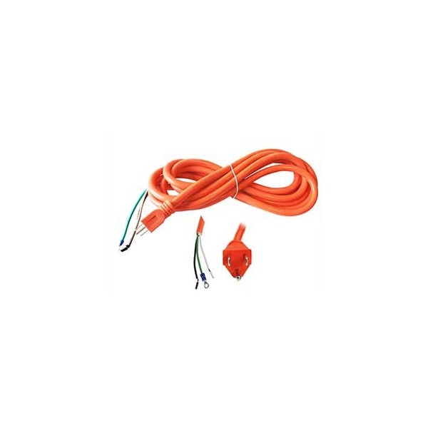 Superior Electric 15 Feet 14 AWG STOOW 3 Wire 600 Volt NEMA 5-15P Electric Cord with Eyelets - Orange EC143V6-15R - main